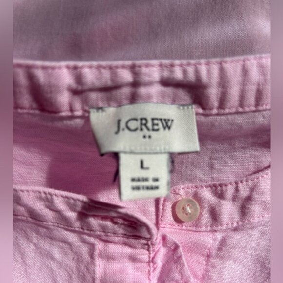 J. Crew Pink Ruffle Button-Up Blouse - Picture 6 of 7